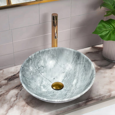 INFINITY ART BASIN NATURE STONE ROUND MARBLE 420MM
