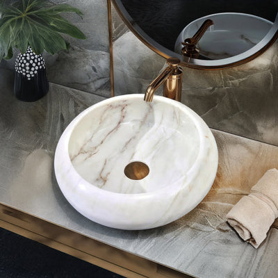 INFINITY ART BASIN NATURE STONE ROUND MARBLE 420MM