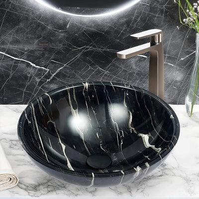 INFINITY ART BASIN NATURE STONE ROUND MARBLE 420MM