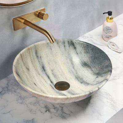 INFINITY ART BASIN NATURE STONE ROUND MARBLE 420MM