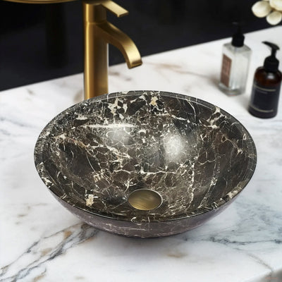 INFINITY ART BASIN NATURE STONE ROUND MARBLE 420MM