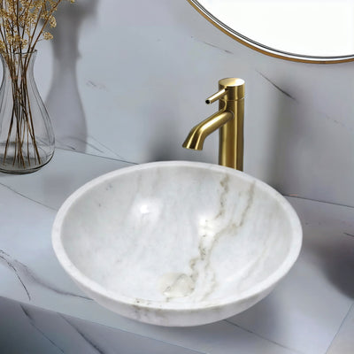 INFINITY ART BASIN NATURE STONE ROUND MARBLE 420MM