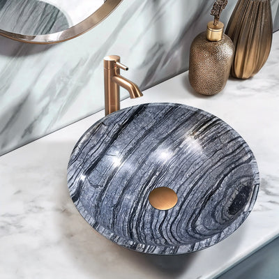 INFINITY ART BASIN NATURE STONE ROUND MARBLE 420MM