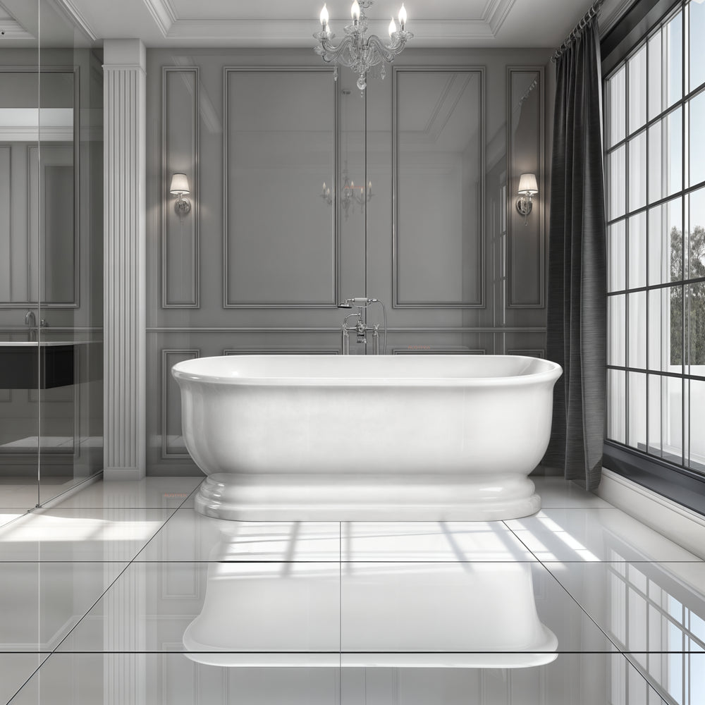 INFINITY CHLOE TRADITIONAL FREE STANDING BATHTUB GLOSS WHITE 1690MM