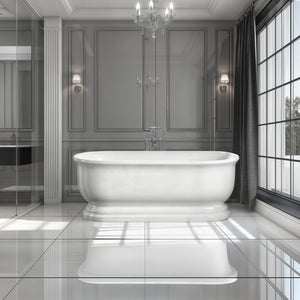 INFINITY CHLOE TRADITIONAL FREE STANDING BATHTUB GLOSS WHITE 1690MM
