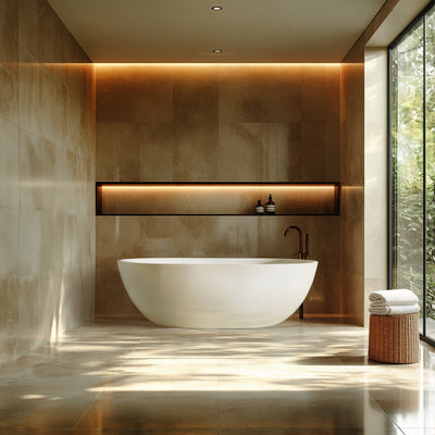 INFINITY NOAH FREESTANDING BATHTUB GLOSS WHITE (MULTIPLE SIZES AVAILABLE)