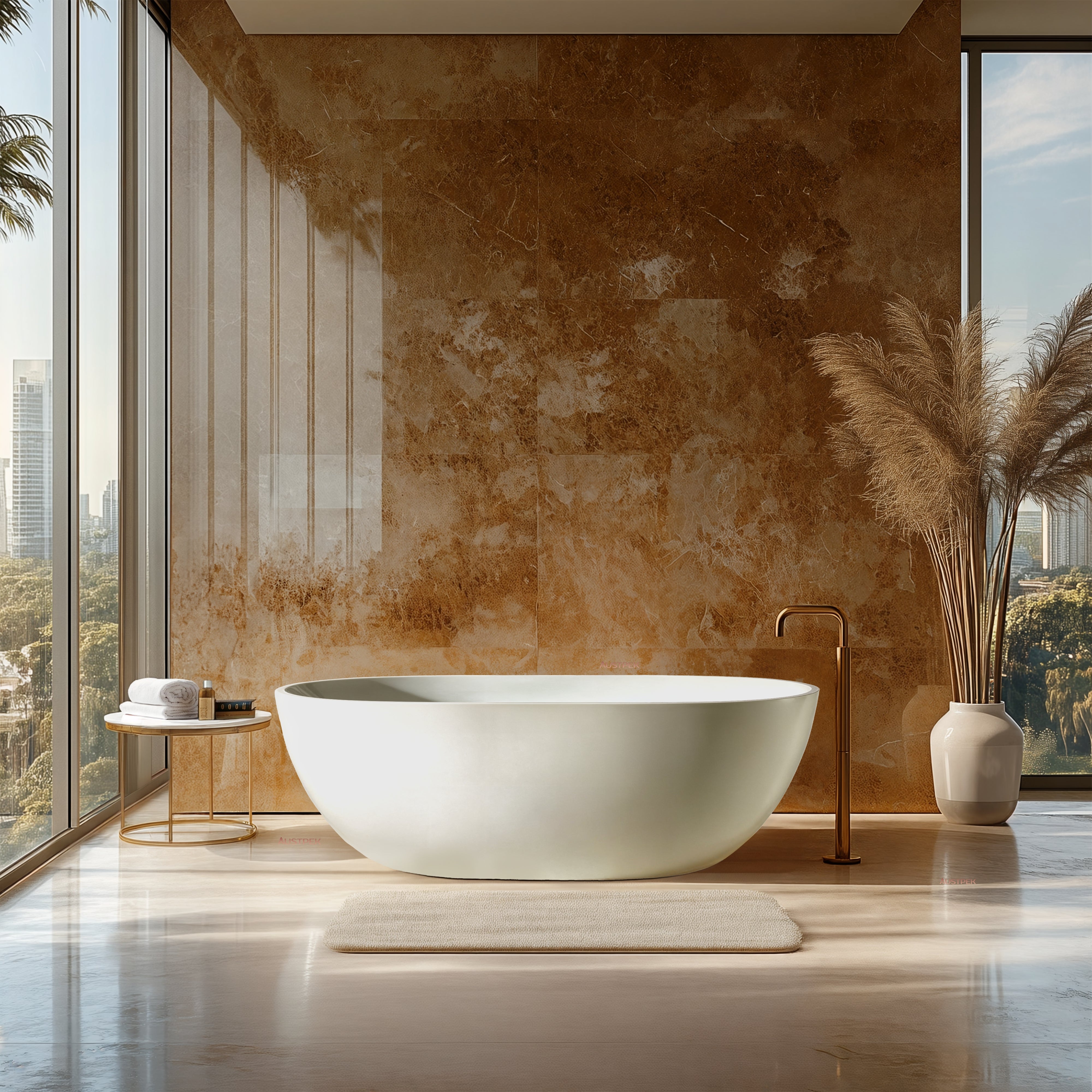 INFINITY NOAH FREESTANDING BATHTUB MATTE WHITE (AVAILABLE IN 1400MM, 1500MM AND 1700MM)