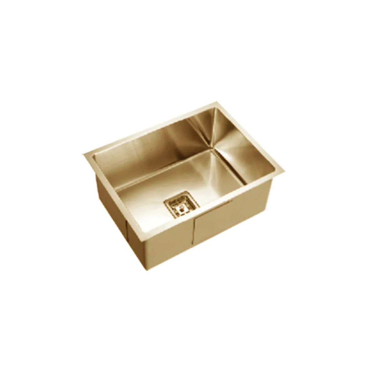 VEROTTI INOX SINGLE BOWL UNIVERSAL STAINLESS STEEL KITCHEN SINK BRUSHED BRASS 580MM