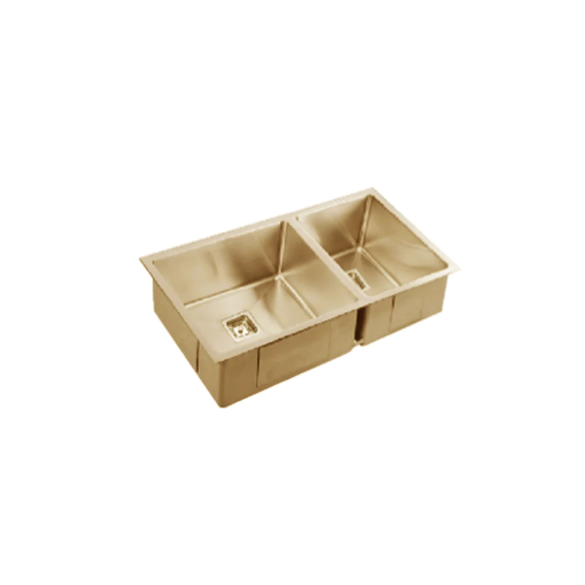 VEROTTI INOX 1 1/2 BOWL UNIVERSAL STAINLESS STEEL KITCHEN SINK BRUSHED BRASS 670MM (AVAILABLE IN LEFT OR RIGHT CONFIGURATION)