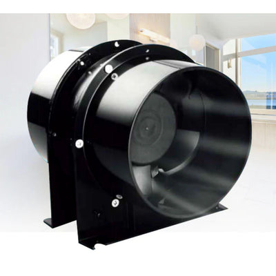 VENTAIR INLINE AXIAL EXHAUST FAN BLACK (AVAILABLE IN 100MM AND 150MM)