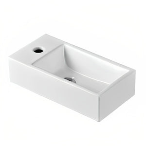 INSPIRE COMPACT WALL HUNG GLOSS WHITE RIGHT HAND BASIN 405MM