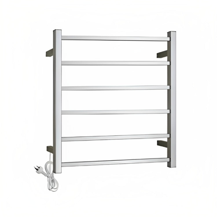 INSPIRE HEATED TOWEL RAIL 6 BARS SQUARE CHROME 680MM