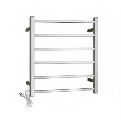 INSPIRE HEATED TOWEL RAIL 6 BARS SQUARE CHROME 680MM