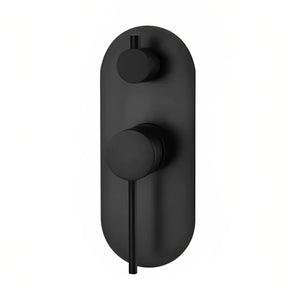 INSPIRE ROUL WALL DIVERTER MIXER 200MM MATTE BLACK