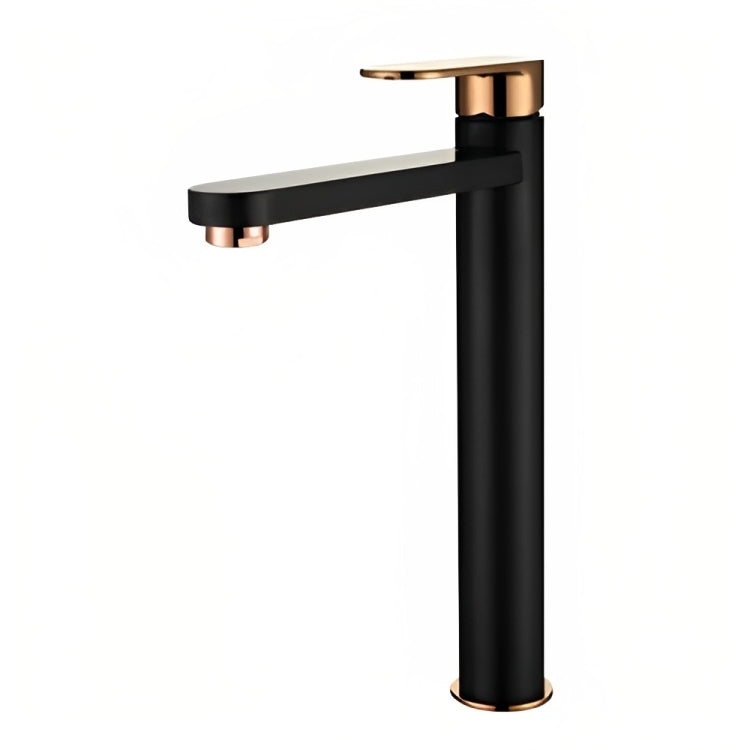 INSPIRE VETTO TALL BASIN MIXER MATTE BLACK AND ROSE GOLD