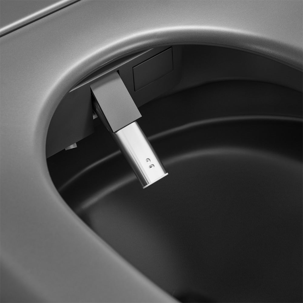 Aquaperla Instant Heating Smart Toilet with Remote Control and Side Control in Matte Grey