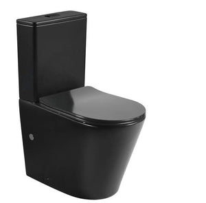 INSPIRE RADIANT RIMLESS TORNADO TOILET SUITE SLIM SEAT MATTE BLACK