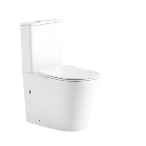 INSPIRE RADIANT RIMLESS TORNADO TOILET SUITE SLIM SEAT MATTE WHITE