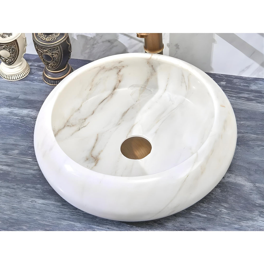 INFINITY ART BASIN NATURE STONE ROUND MARBLE 420MM