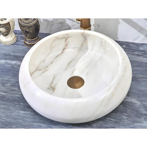 INFINITY ART BASIN NATURE STONE ROUND MARBLE 420MM