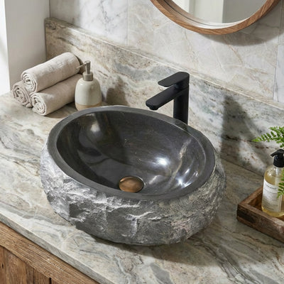 INFINITY ART BASIN NATURE STONE OVAL MARBLE 500MM