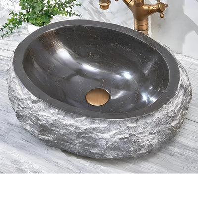 INFINITY ART BASIN NATURE STONE OVAL MARBLE 500MM