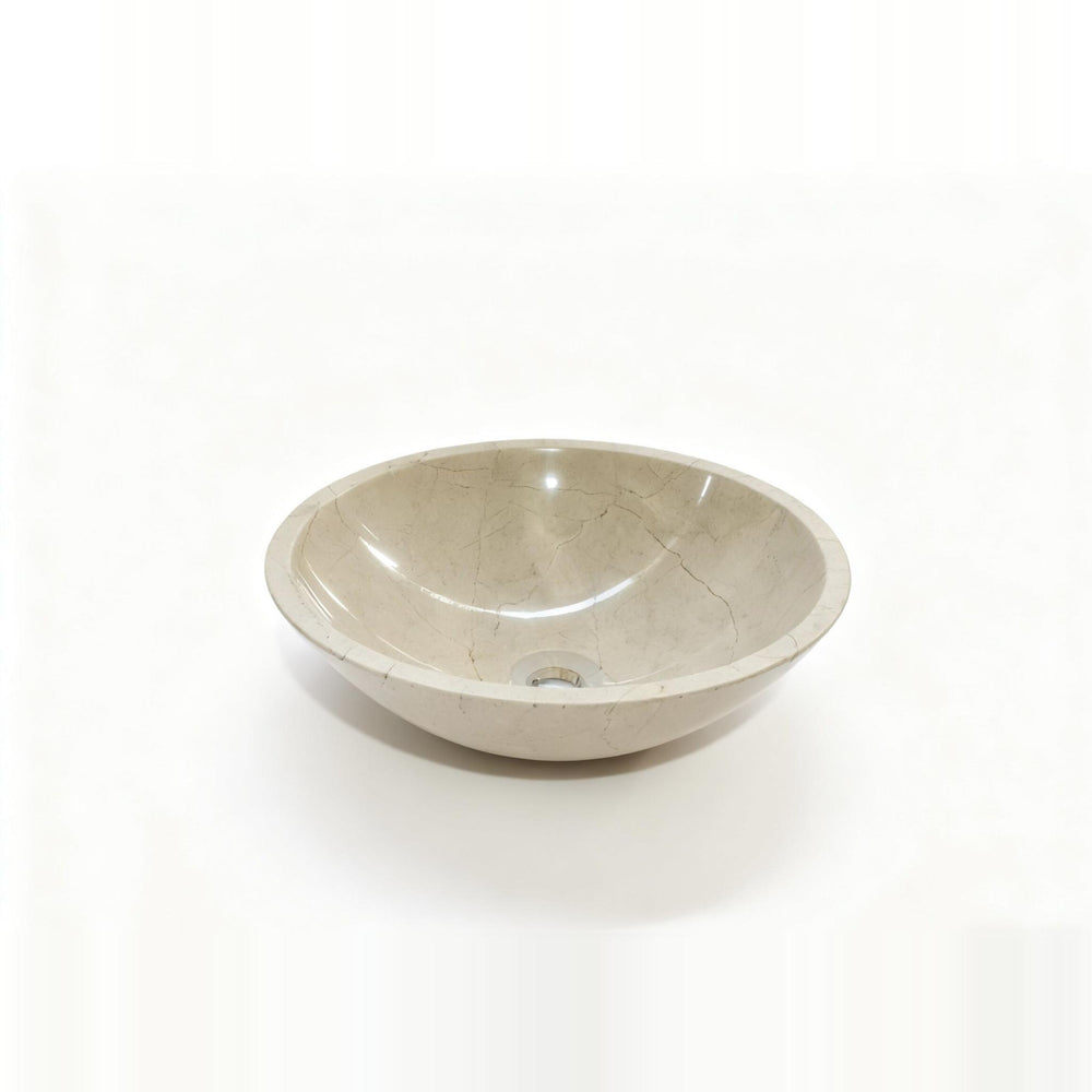INFINITY ART BASIN ABOVE COUNTER ROUND MARBLE 420MM