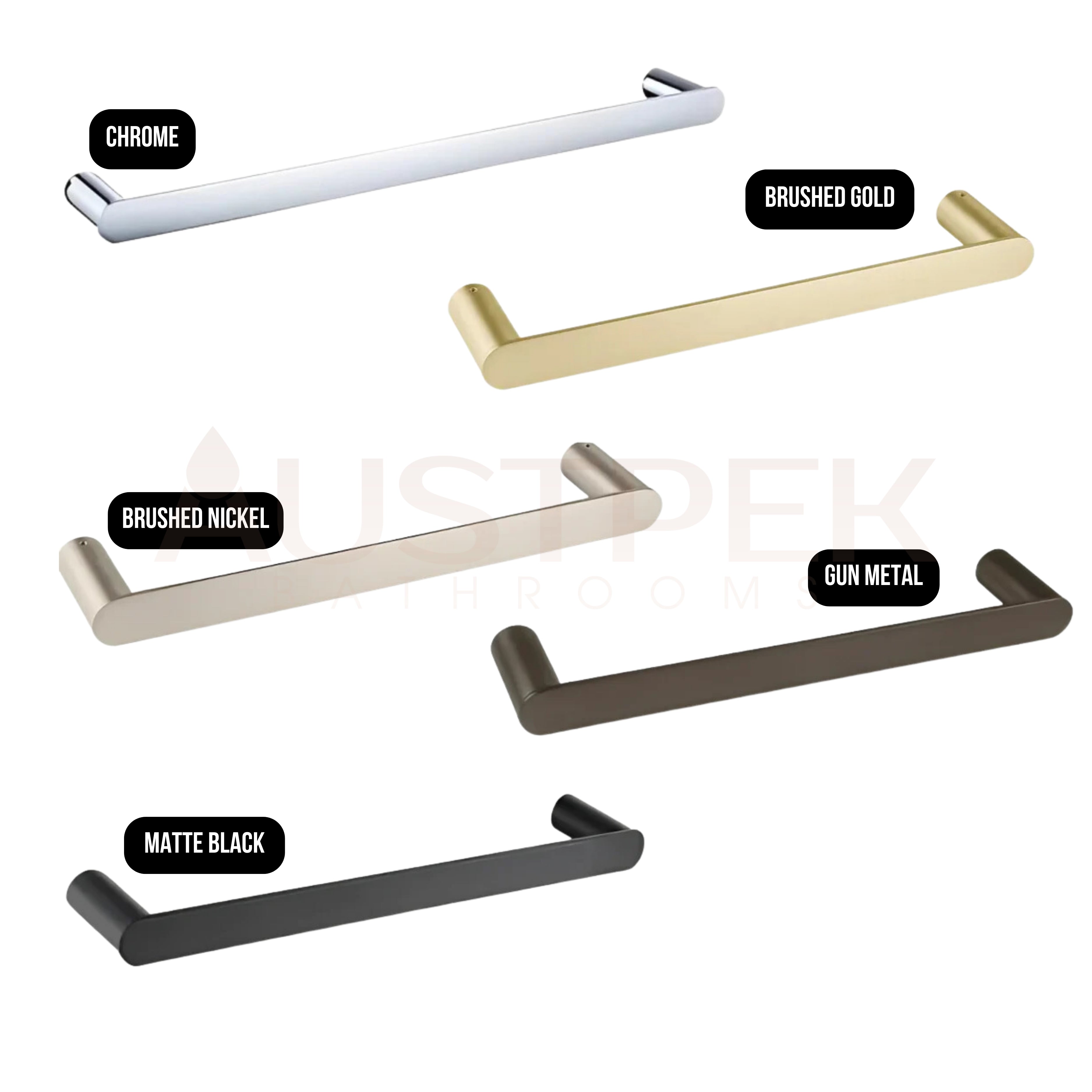 INSPIRE VETTO NON-HEATED TOWEL BAR BRUSHED GOLD 328MM