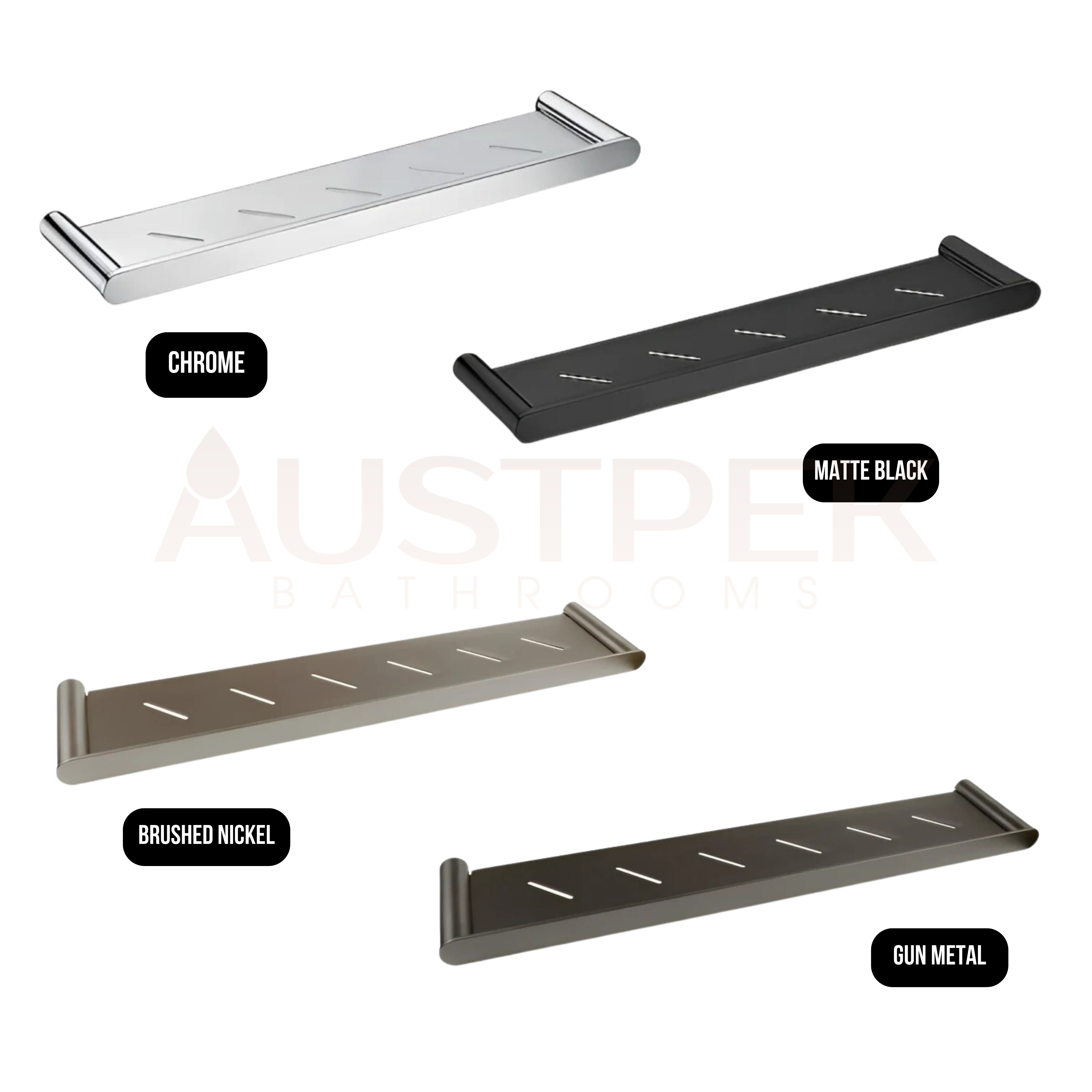 INSPIRE VETTO METAL SHELF CHROME 600MM