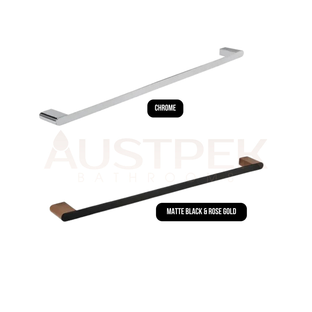 INSPIRE ZEVIO SINGLE NON-HEATED TOWEL RAIL CHROME 600MM AND 750MM
