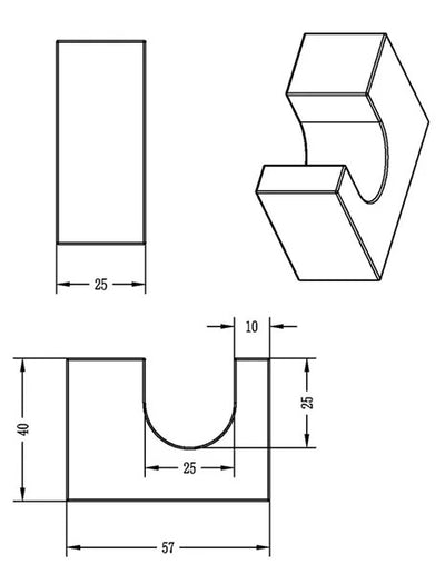 INSPIRE TARAN ROBE HOOK CHROME 57MM