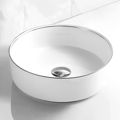 INSPIRE RADIUS ROUND BASIN RING GLOSS WHITE 355MM