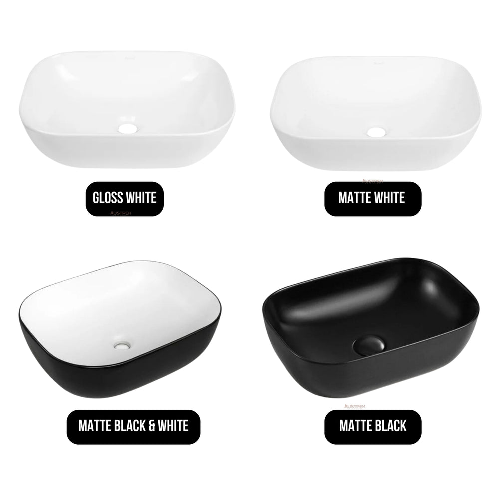 INSPIRE ARTIS Q'96 OVAL BASIN GLOSS WHITE 455MM