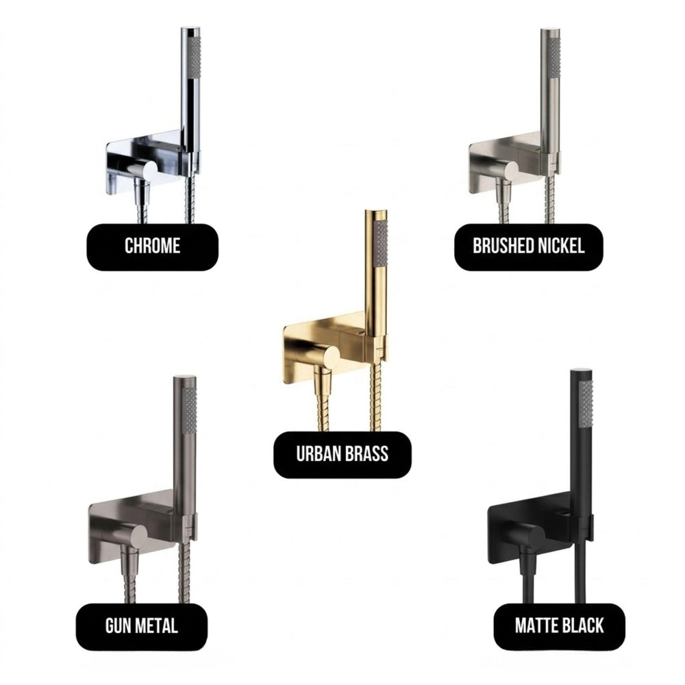 FIENZA HUSTLE RECTANGULAR PLATE HAND SHOWER MATTE BLACK