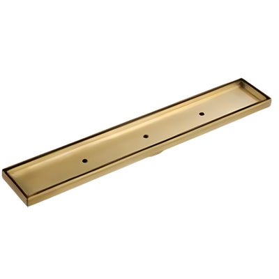INFINITY TILE INSERT FLOOR DRAIN BRUSHED GOLD (MULTIPLE SIZES AVAILABLE)