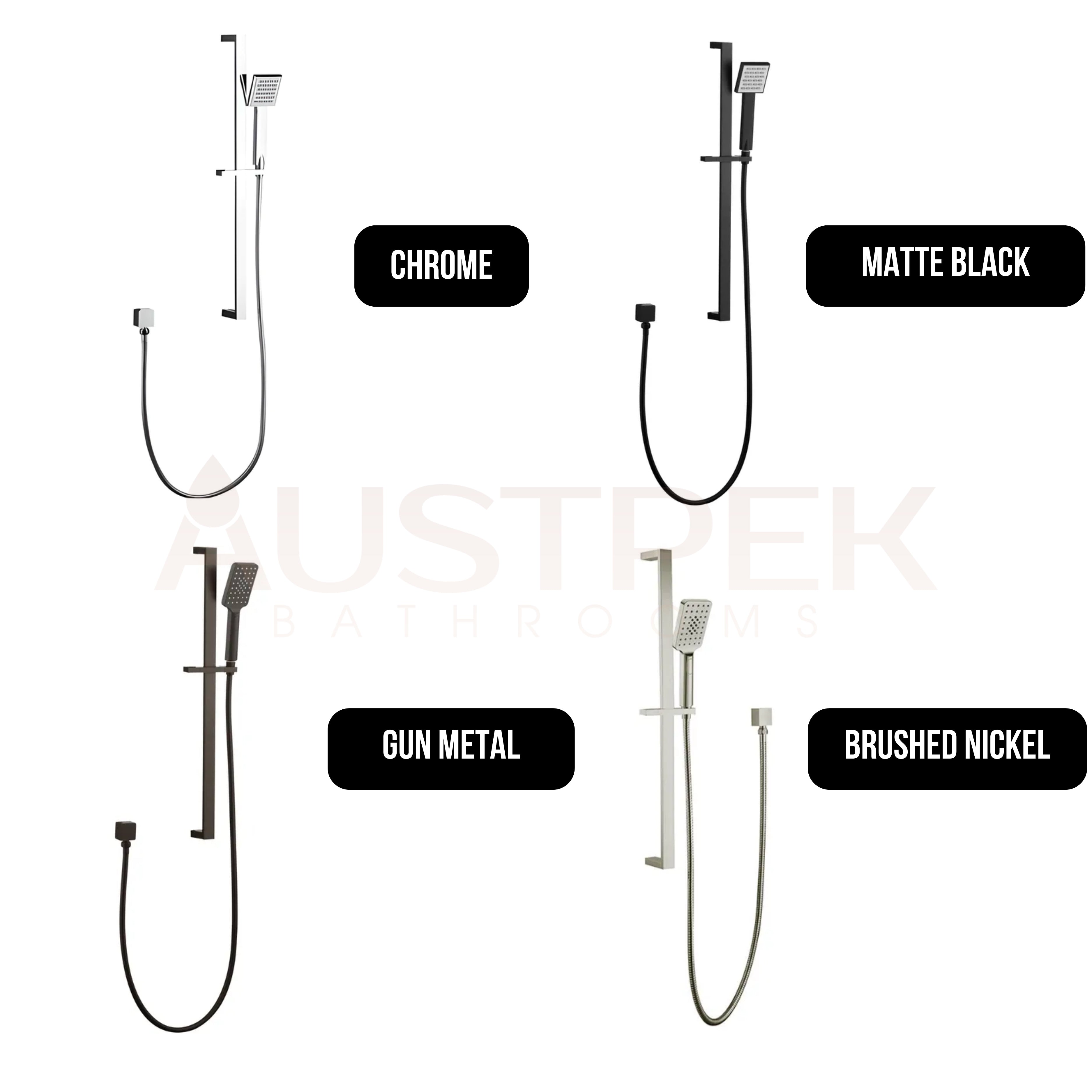 INSPIRE TARAN SHOWER RAIL 700MM BRUSHED NICKEL