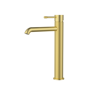 IKON LINIE HIGH RISE BASIN MIXER 230MM BRUSHED GOLD