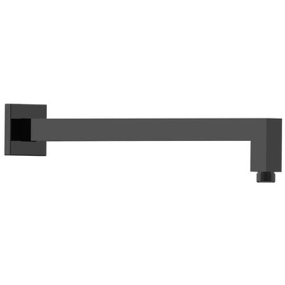 IKON SQUARE HORIZONTAL SHOWER ARM 400MM MATTE BLACK