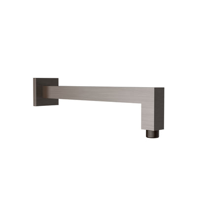 IKON SQUARE HORIZONTAL SHOWER ARM 400MM BRUSHED NICKEL