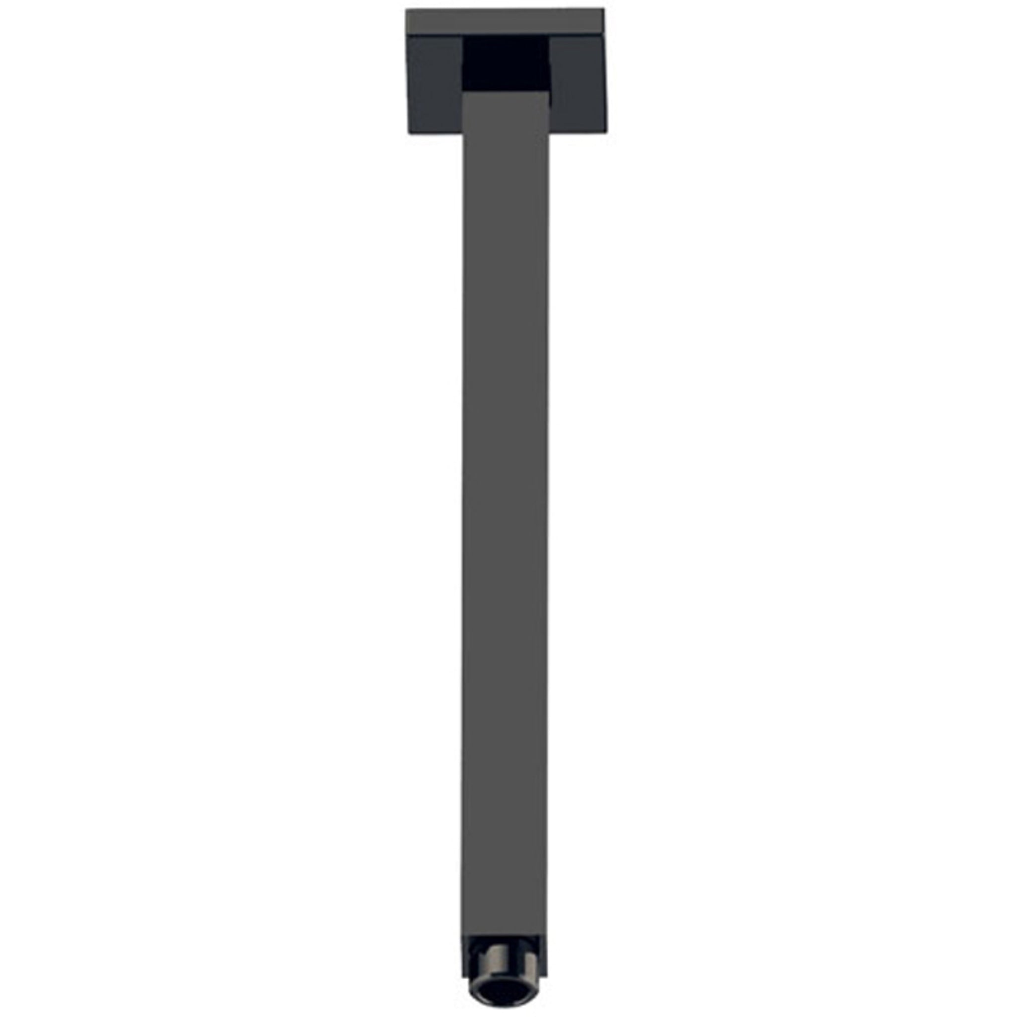 IKON SQUARE VERTICAL SHOWER ARM 310MM MATTE BLACK