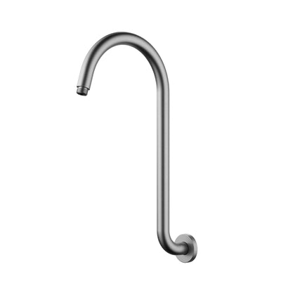 IKON CLASICO GOOSENECK SHOWER ARM 425MM BRUSHED NICKEL
