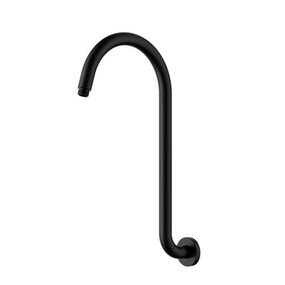 IKON CLASICO GOOSENECK SHOWER ARM 425MM MATTE BLACK