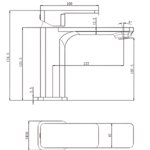 IKON NOVA II BASIN MIXER 154MM CHROME