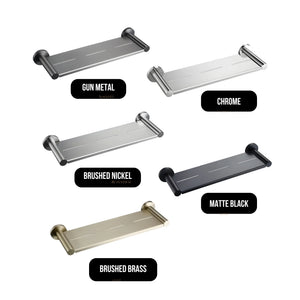 LINSOL LUX S2 SHOWER SHELF BRUSHED NICKEL