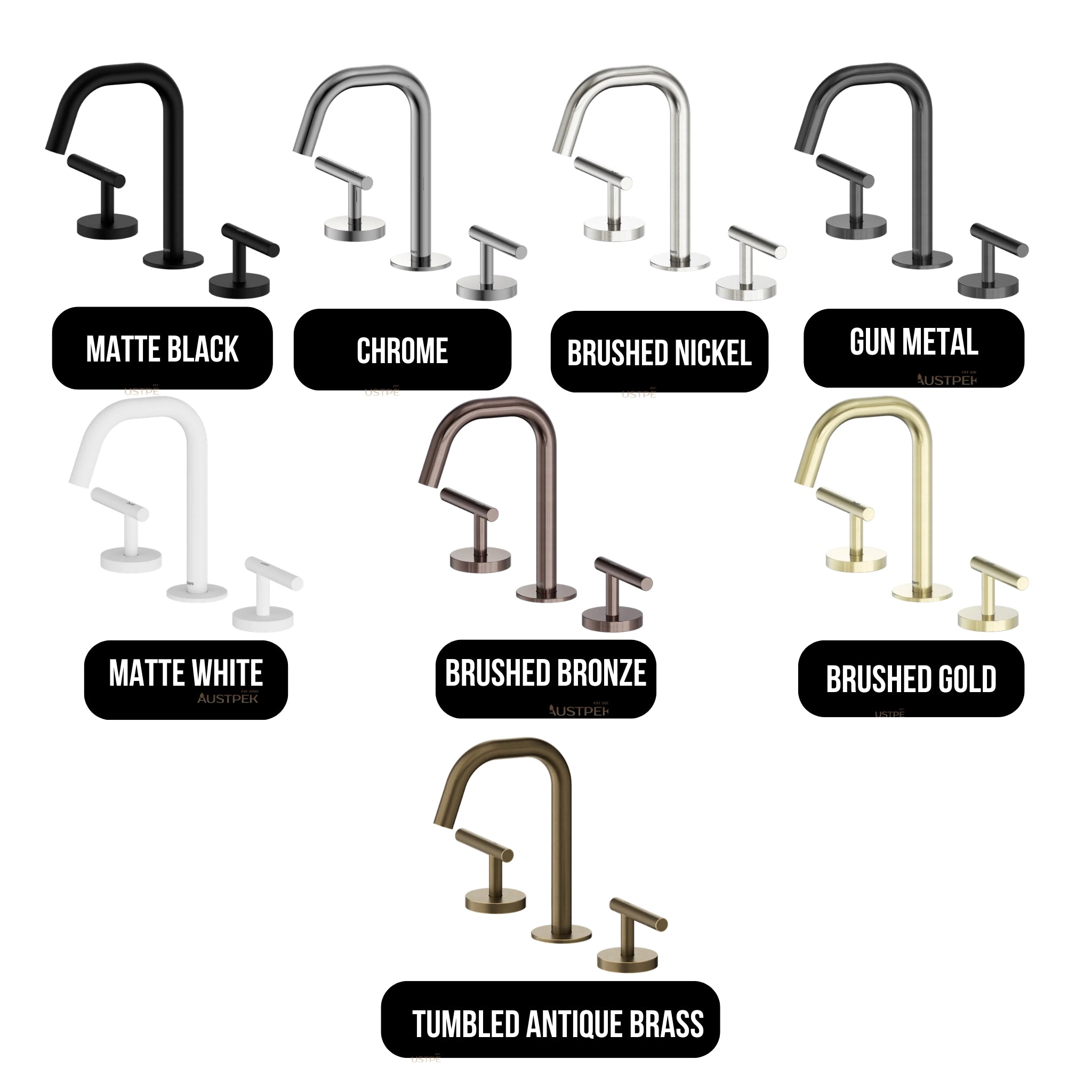 NERO MECCA LEVER BASIN SET EDGE SPOUT CHROME