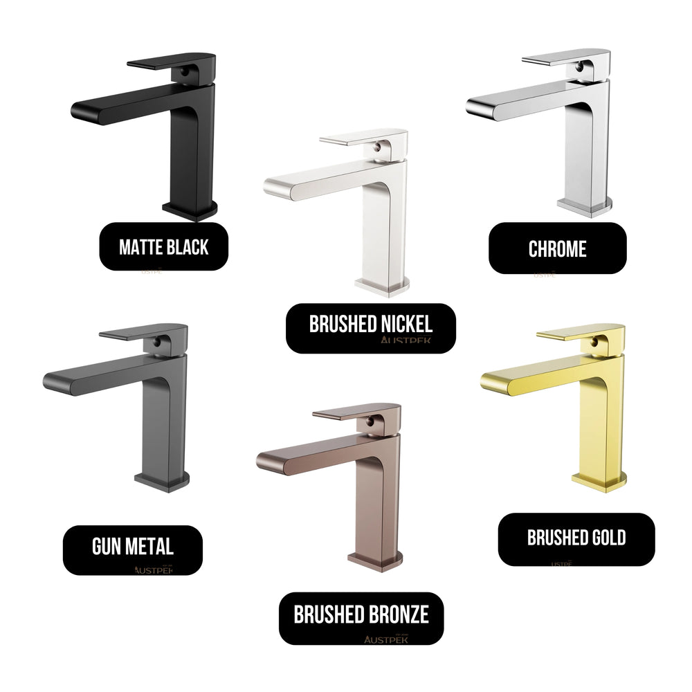 NERO BIANCA BASIN MIXER STRAIGHT SPOUT 169MM CHROME