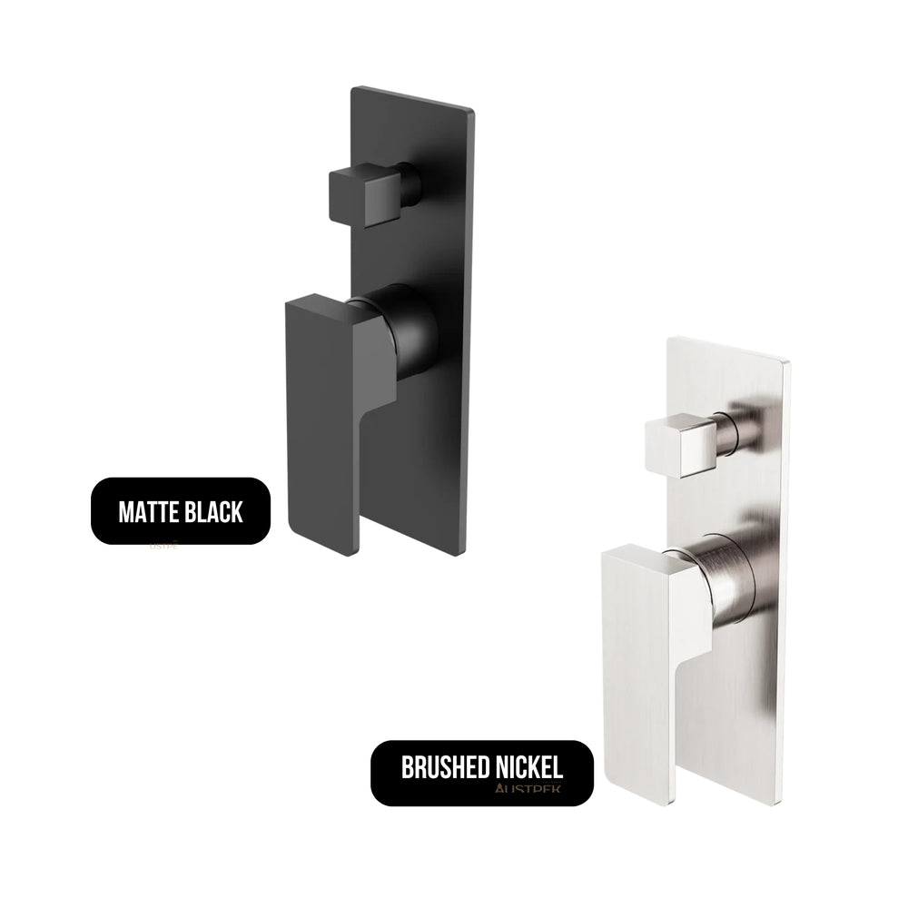 NERO CELIA SHOWER MIXER WITH DIVERTER 210MM MATTE BLACK