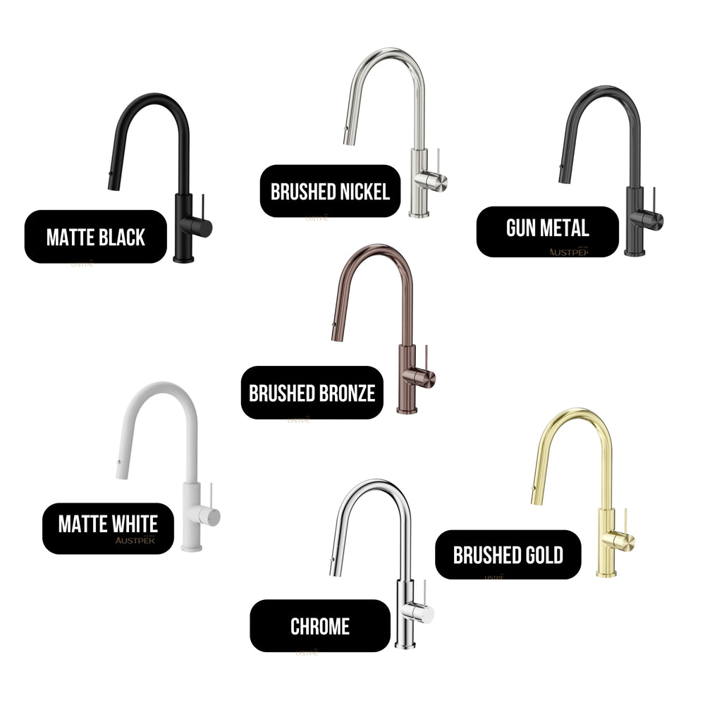 NERO MECCA SMART SENSOR PULL OUT KITCHEN MIXER 438MM GUN METAL