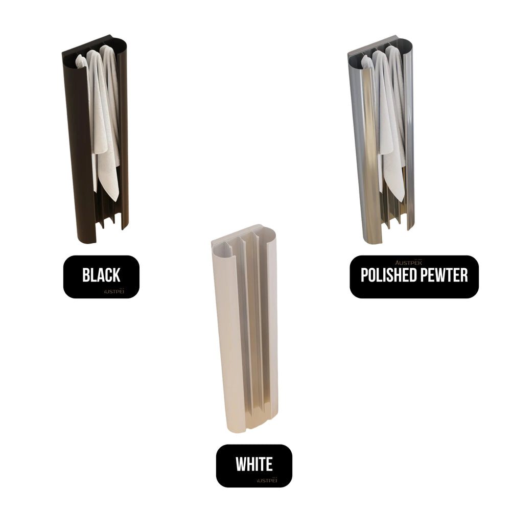 ESKIMO LOOP VERTICAL SINGLE HEATED TOWEL RAIL POLISHED PEWTER 230MM