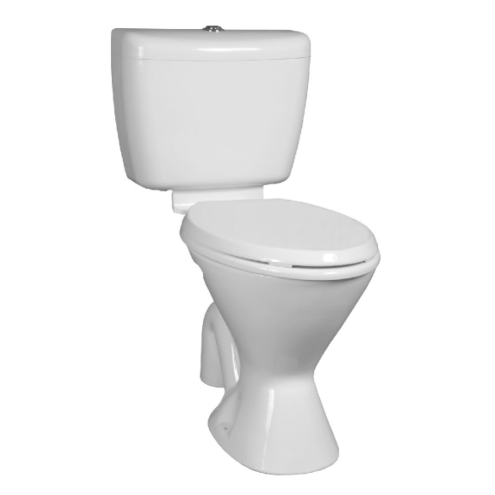 JOHNSON SUISSE WINDSOR CLOSE COUPLED PLASTIC LINK P TRAP TOILET SUITE WHITE
